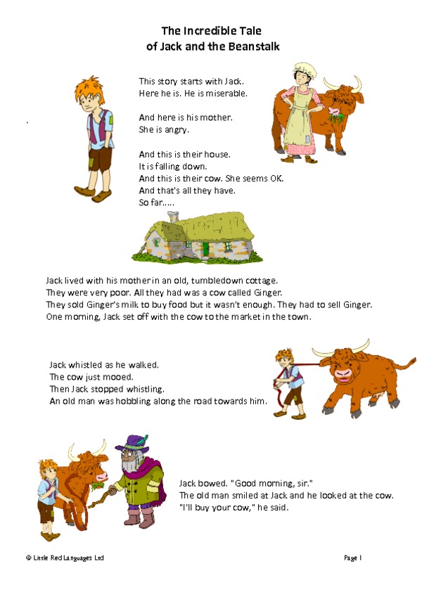 Top jack and the beanstalk printable story Hunter Blog