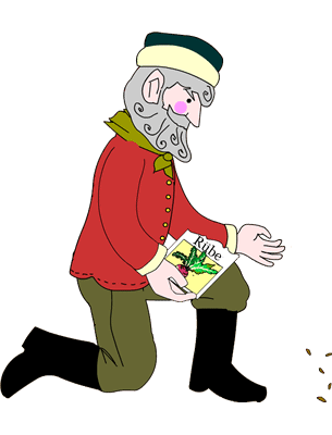 Grandfather plants some turnip seeds